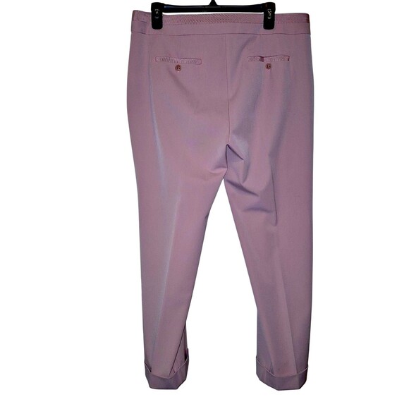 Trina Turk Cuffed Slacks Pink Trousers Women’s Size 12 EUC Barbie Career Core - Picture 7 of 7